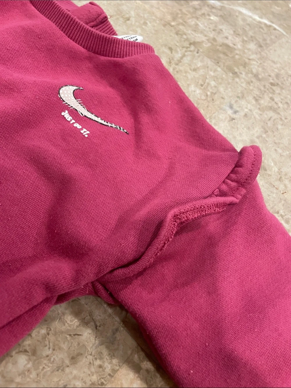 Nike Baby Deep Raspberry Crewneck Sweatshirt